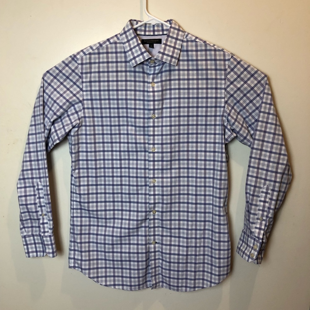 Banana Republic Slim Fit Non Iron Dress Shirt Med